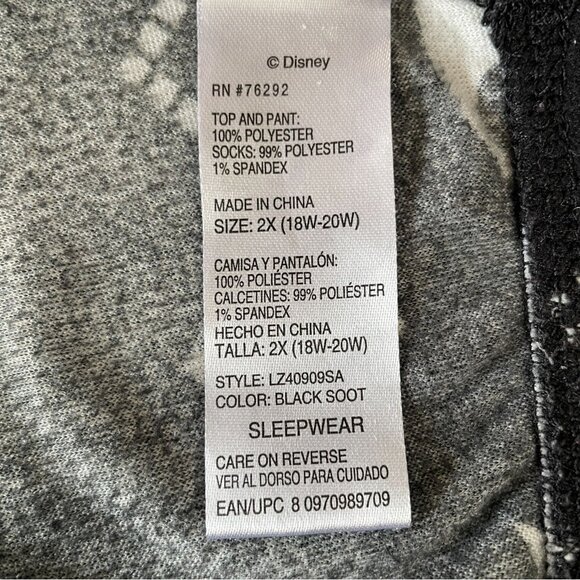 Disney Jack Skellington Sleep Pants 2X Cozy Gothcore Christmas Loungewear - Picture 9 of 9